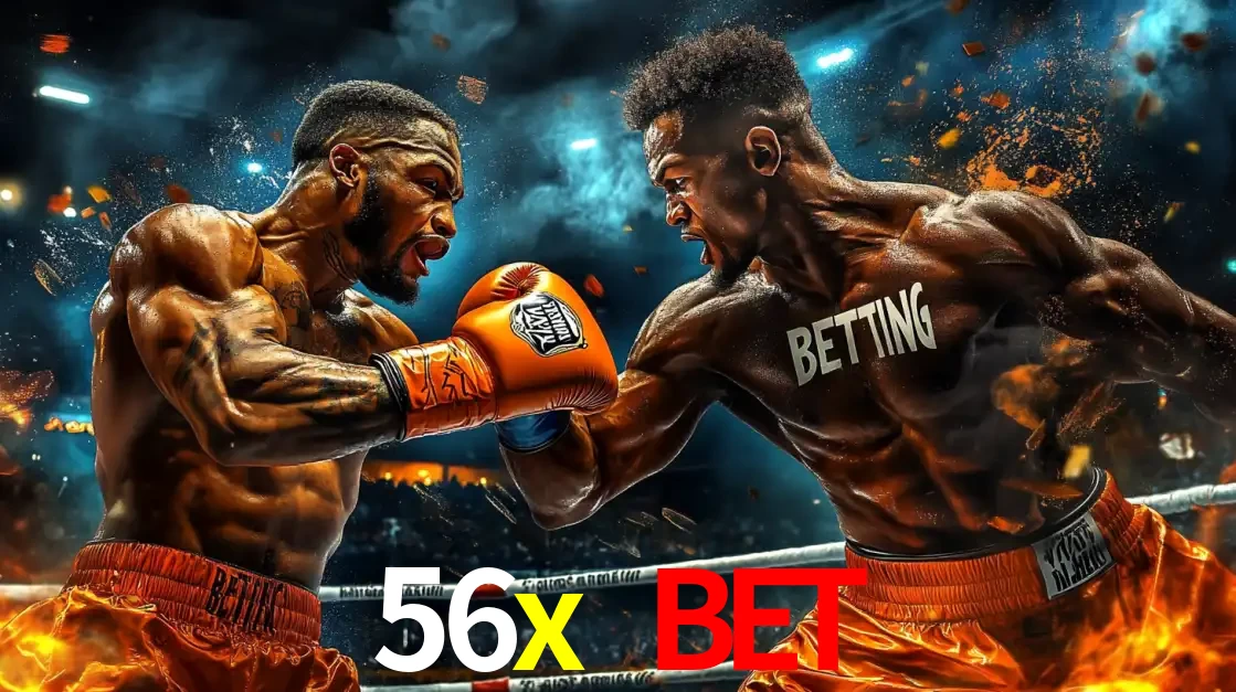 Dois boxeadores em uma luta intensa e explosiva, representando a adrenalina e as oportunidades de apostas em esportes de combate disponíveis na plataforma 56x bet.